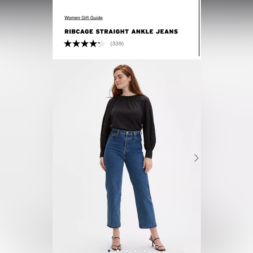 Levi’s Ribcage Straight in Georgie Size 31x29
